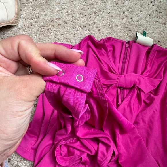 FARM Rio Pink Long Sleeve Body Suit size medium - Picture 5 of 7